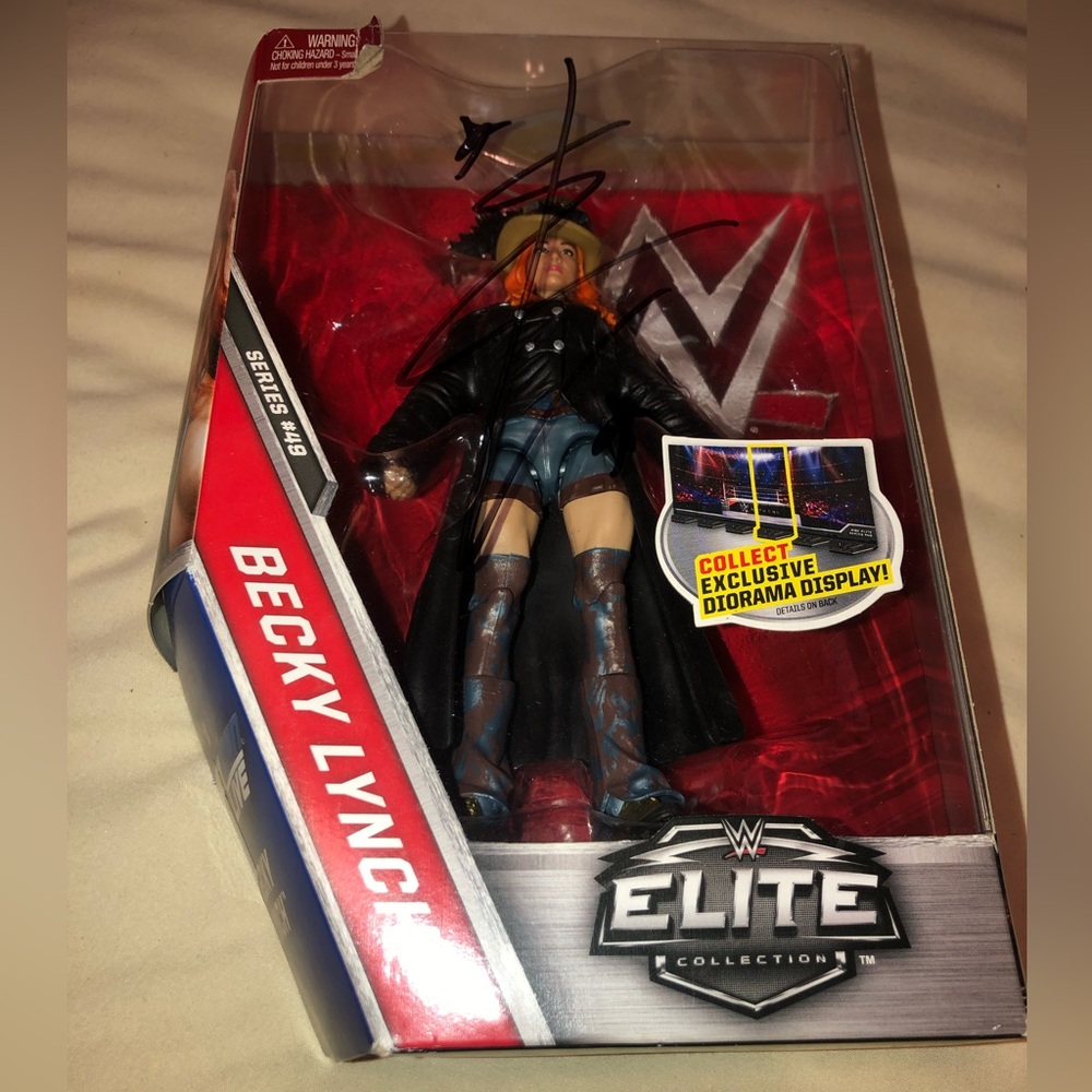 Autographed Becky Lynch action figure,series 49, NEVER OPENED! Please buy!